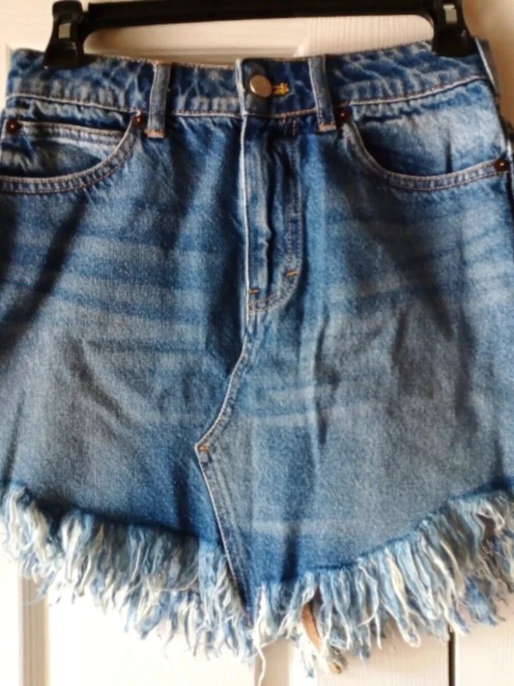 NWT Free People Denim Frayed Mini Shorts sz 24